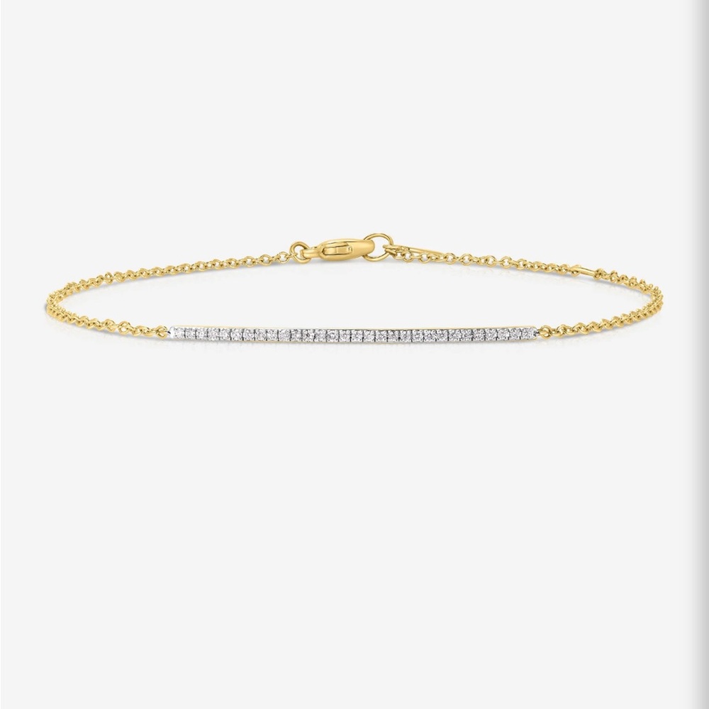 Ring Concierge 14K Yellow Gold Diamond Bar Bracelet